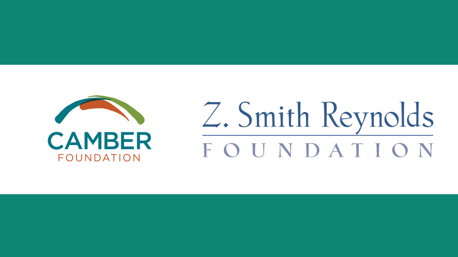 Camber Foundation logo and Z. Smith Reynolds Foundation logo
